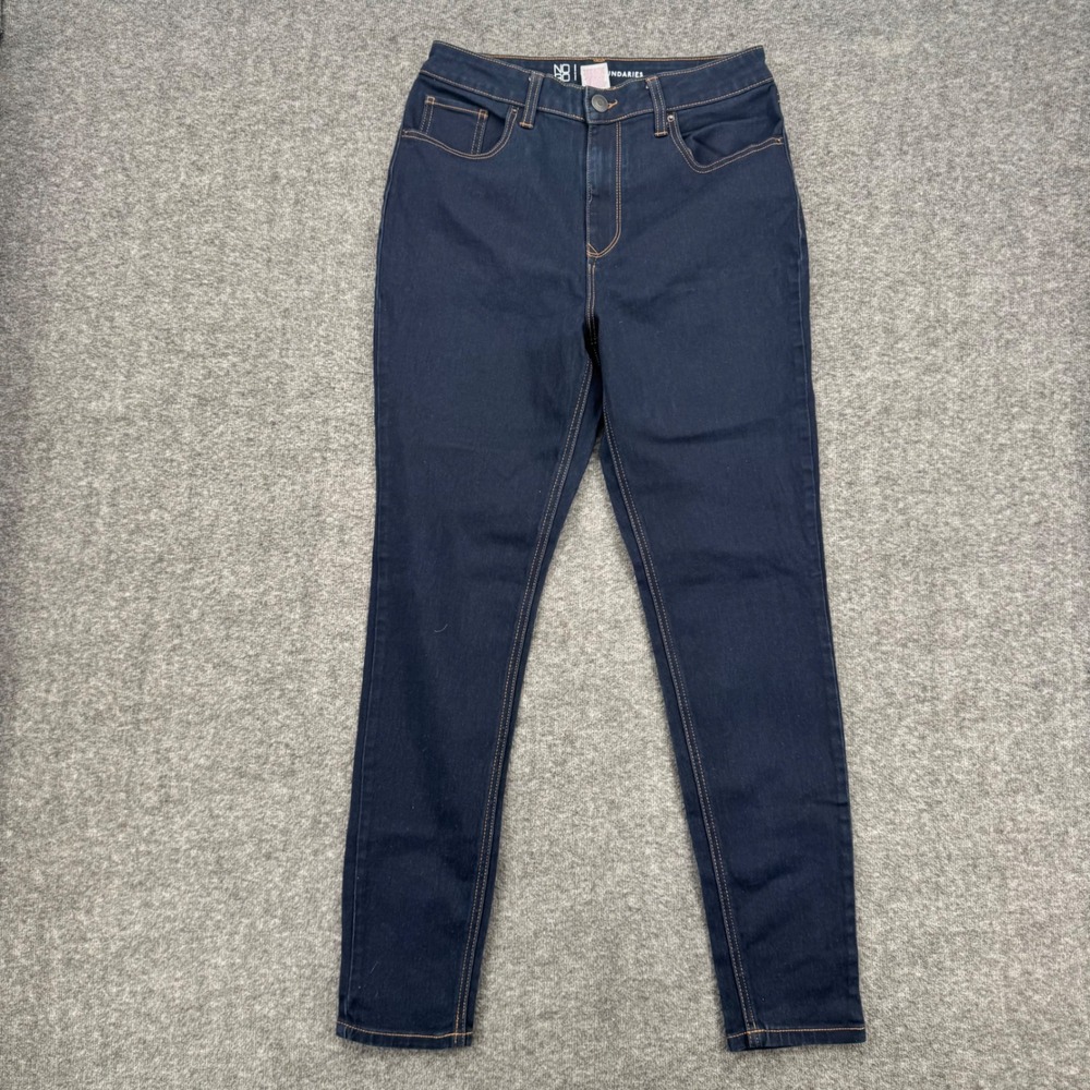 No Boundaries Womens Size 11 Dark Wash High Rise Skinny Jeans Stretch Denim